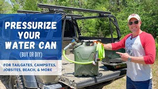 Pressurized Scepter Water Can Upgrade *CAMP SHOWER* (JAGMTE Cap Review and How To DIY)