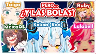 ¡¿5 VTUBERS Y UN MINIJUEGO DE BOLAS?! - Meica, Lala, Koa, Taiga, Ruby