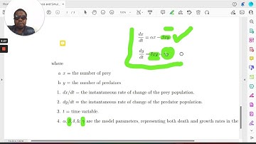 Analysis and MATLAB Simulation of Lotka Volterra equations | Hezekiah, OB, Ph.D (Nov 18, 2022)