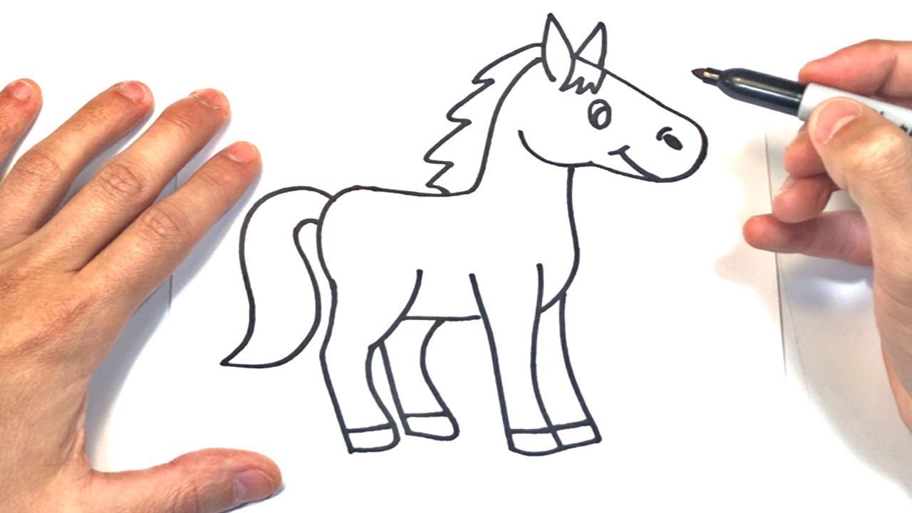 Como dibujar un Caballo | Dibujo Fácil de Caballo - thptnganamst.edu.vn