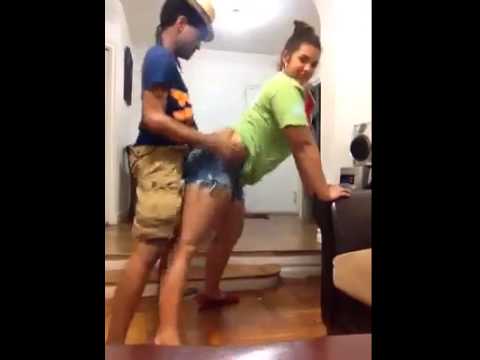 Brother & sisters grind dancing on each other to brazilian music! 