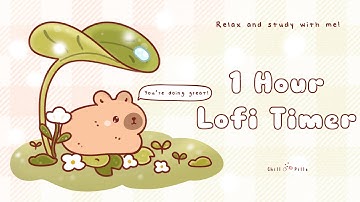 1 Hour - Relax & study with me Lofi | Comfy Capy #timer #1hour #1hourloop #lofi #relaxing #calm