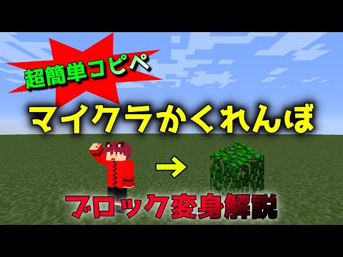 [Java][Minecraft] Super Easy!? Block Disguise Command Tutorial for Hide and Seek!