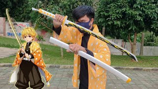 Membuat pedang Zenitsu Agatsuma dari bahan kayu !!! (Demon Slayer)