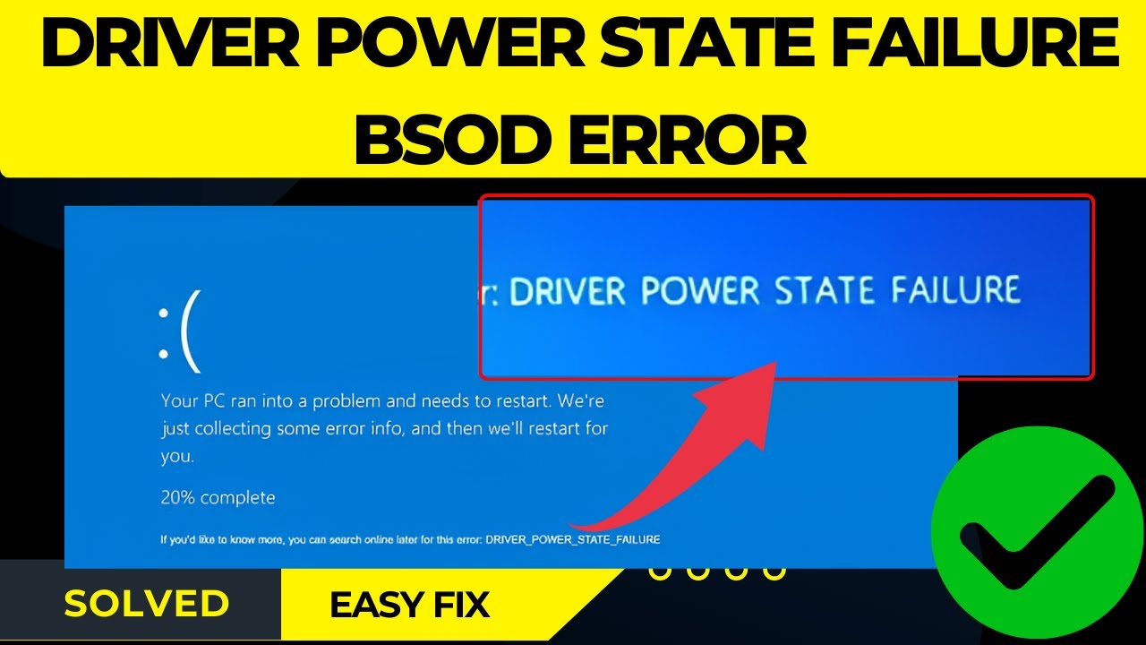 How to Fix Driver Power State Failure BSOD Error on Windows 11\10 ...