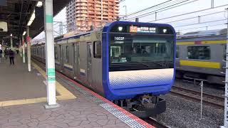 E235系1000番台クラF-09編成+クラJ-10編成市川発車