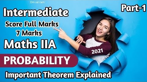 Intermediate Maths IIA Probability Part-1 || Important 7 Marks Questions for Public ||