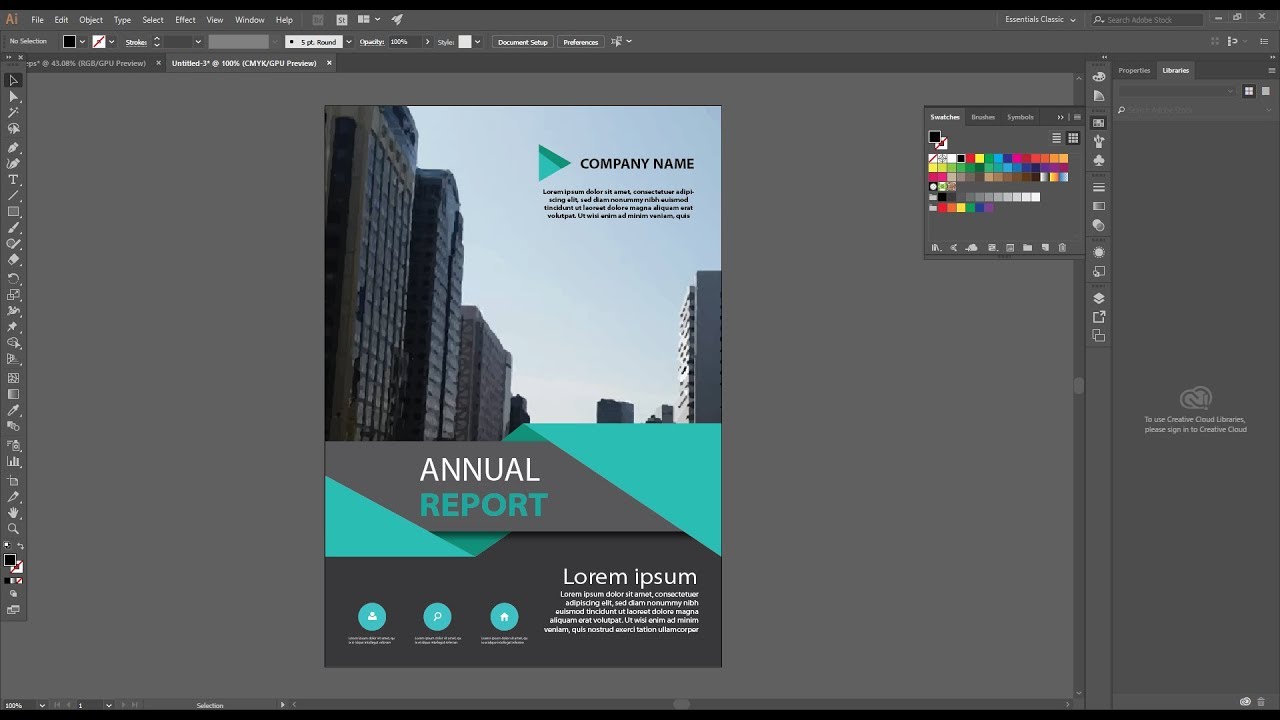 Adobe Illustrator 2018 Flyer Design Tutorial Poster Design Photoshop Cc 2018 Youtube