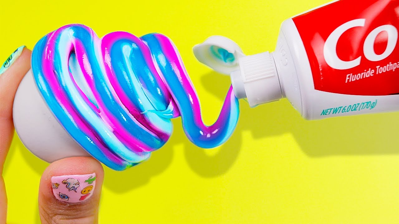 SLIME con Pasta de Dientes!💦Recetas sin Pegamente No BORAX! - YouTube