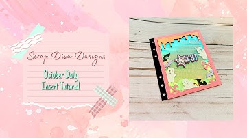 October Daily Insert Tutorial using #scrapdivadesigns A2 Card Box Add On