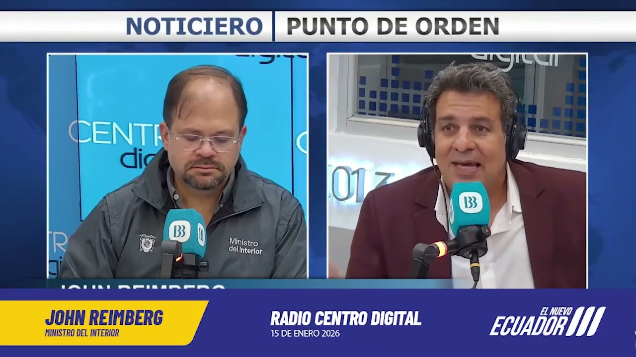 Entrevista Ministro del Interior John Reimberg en Radio Centro Digital