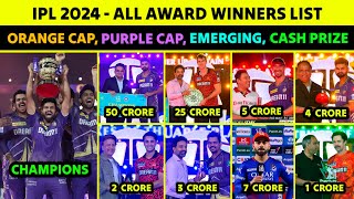 IPL 2024 Award Ceremony Full Video | IPL 2024 Award List | IPL 2024 Award Winners List & Prizes