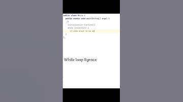while loop in java