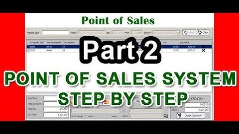 Point of sales step by step using VB.net part2