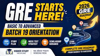 GRE Preparation Roadmap 2026 | Basic to Advanced Batch 19 Orientation Session