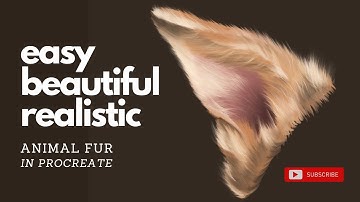Animal fur in Procreate with default brushes / Realistic pet portrait tutorial