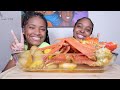 SNOW CRAB SEAFOOD BOIL MUKBANG WITH BLOVES SAUCE FT MY TWIN + Q&A