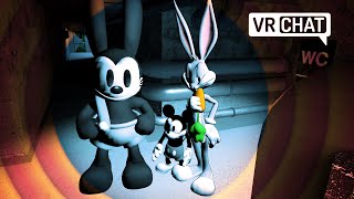Bugs,Mickey,and Oswald the lucky rabbit meet chica