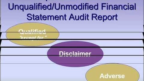 Reports on audited financial statements