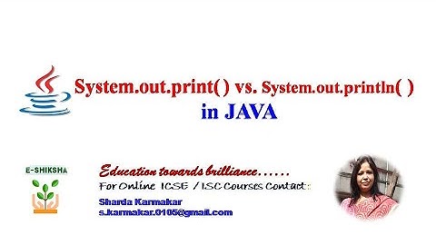 System.out.println( ) Vs System.out.print( ) #java #ShardaKarmakar