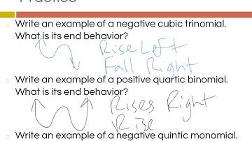 5.1 Polynomials Functions 4 (end behavior)
