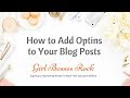 How to Add Optin Forms to a Blog Post