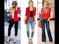 OUTFITS CON BLAZER ROJO