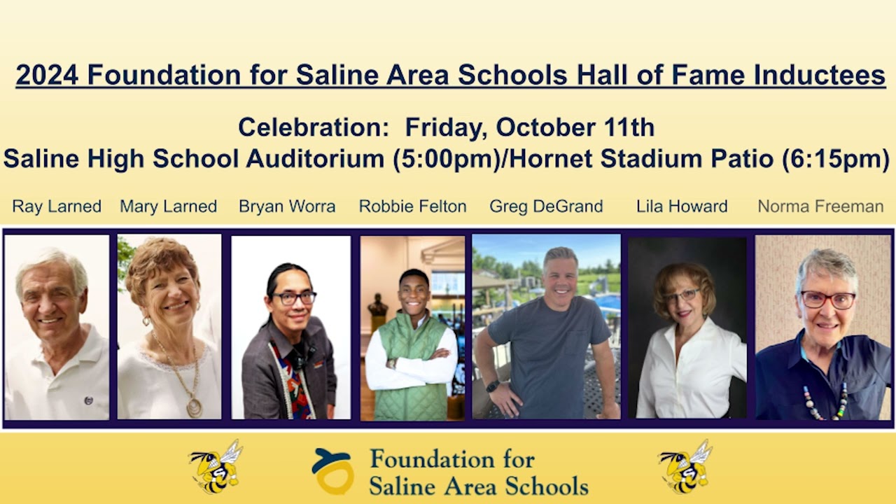 2024 Foundation for Saline Area Schools Hall of Fame Promo