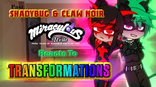 🐞🐈‍⬛ | ShadyBug & Claw Noir Reacts To Transformations! | Gacha
