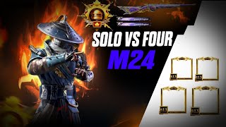 SOLO vs four bgmi tdm room m24