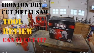 Ironton Dry Cut Metal Saw-Unboxing and 