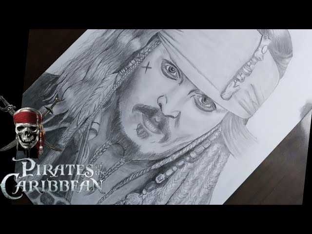 Drawing- Captain Jack Sparrow |Pirates of the Caribbean | Time-lapse..