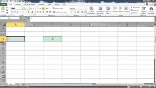 Palomita o checkmark en Excel