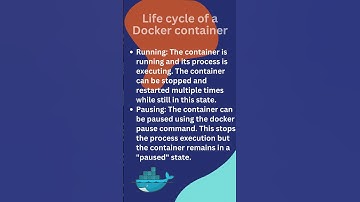Docker Container lifecycle