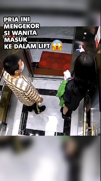 Wanita cerdas mengelabui pria di dalam lift