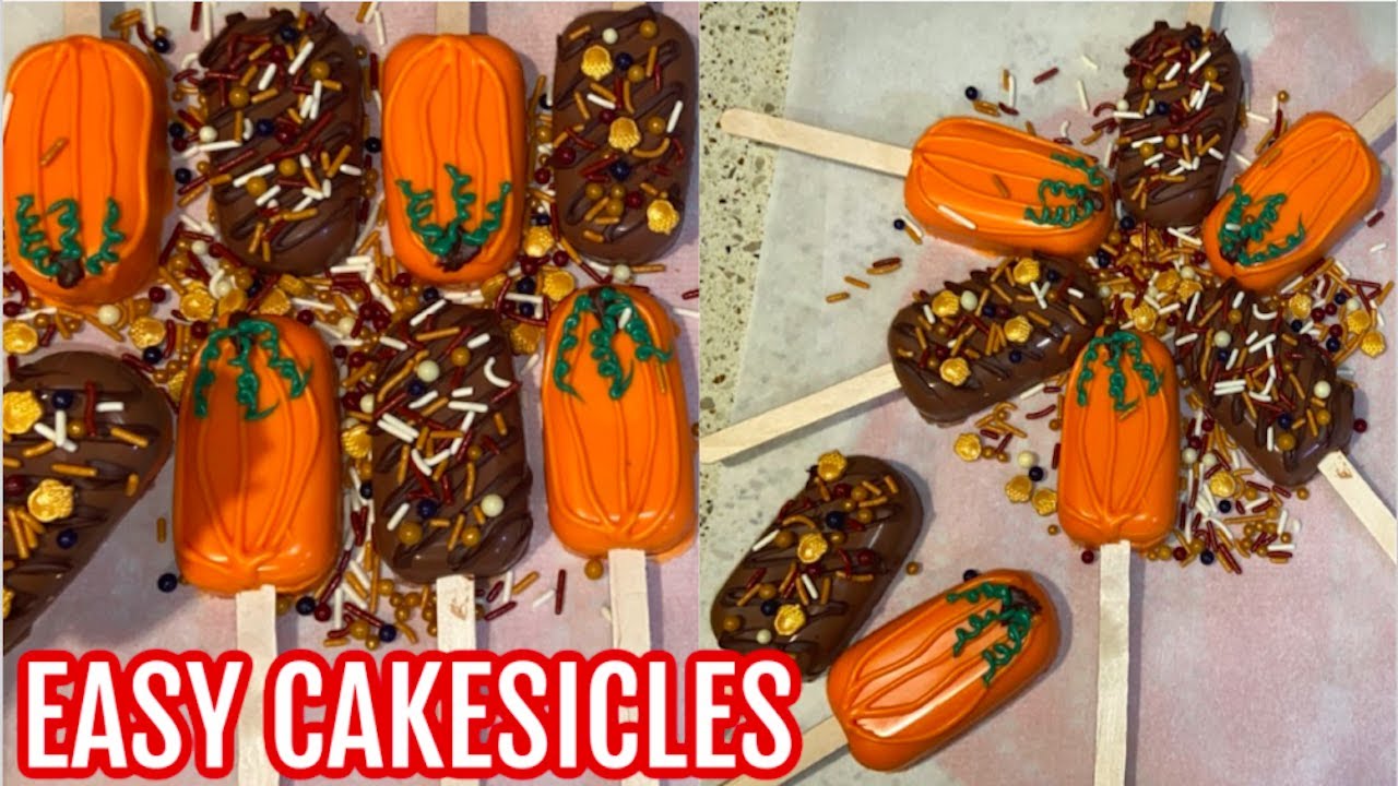 How to Make Pumpkin Cakesicles for Halloween Party Treats