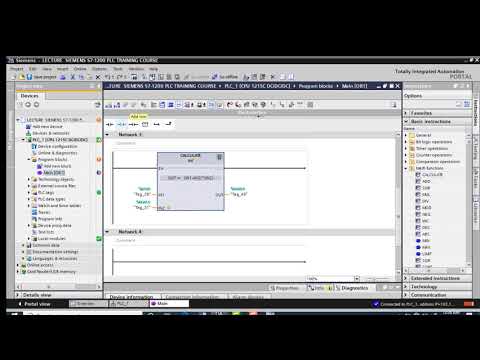 s7-1200 PLC MATH-FUNCTION  CALCULATOR COMMAND HOW USE TIA PORTAL SOFTWARE URDU HINDI LECTURE 47