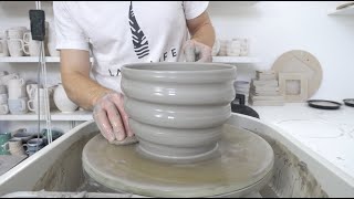 Satisfying Pottery ASMR  Swirly Planter