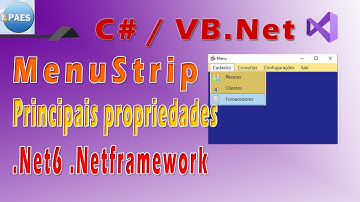 Criar um 𝙈𝙚𝙣𝙪 numa aplicação Windows Forms com C# e VB.Net.  Visual Studio 2022 / 2019