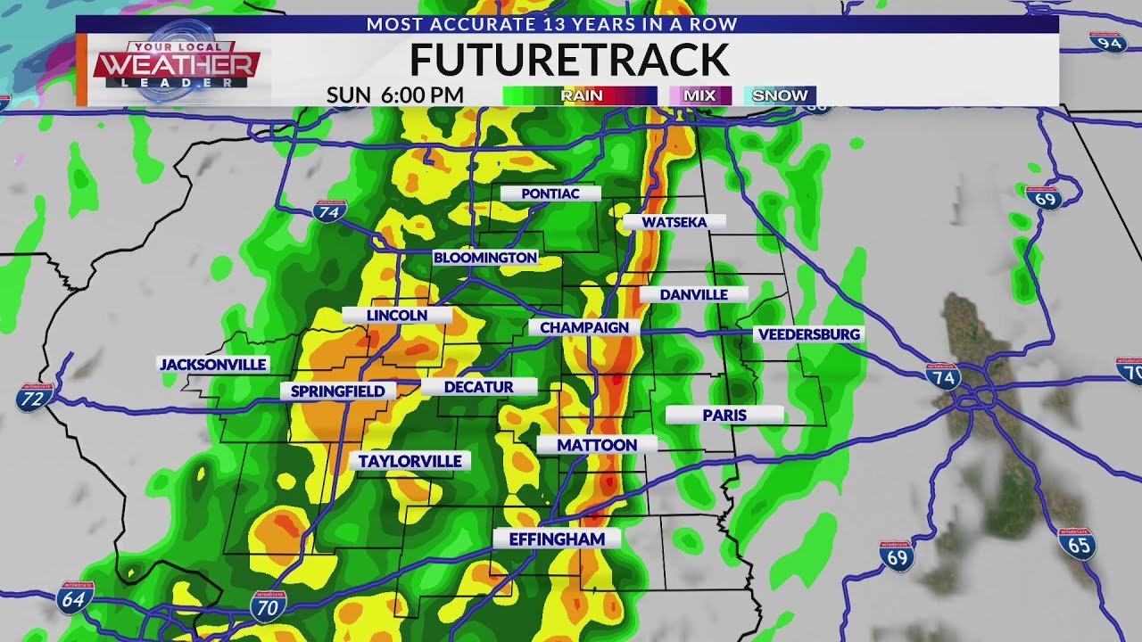 From severe storms to snow Sunday Night - YouTube