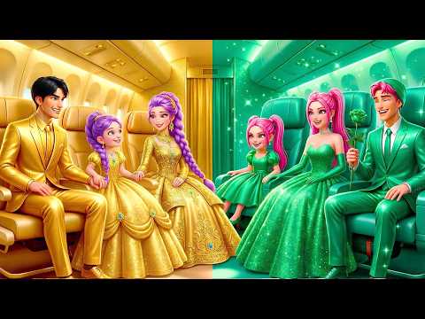 😱 K Pop Demon Hunters Golden Family VS Emerald Family in Airplane! KPOP Demon Hunters