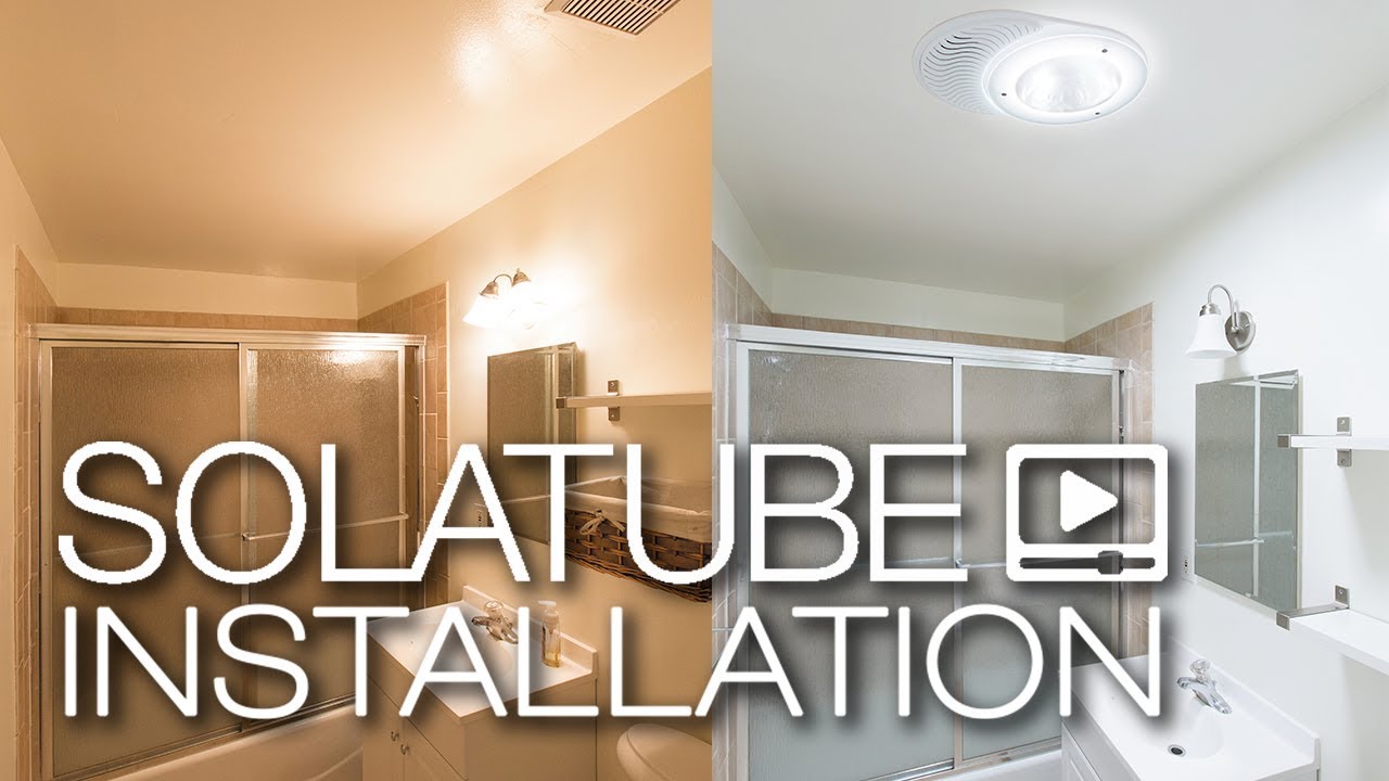 Installation Solatube Kit dclairage et kit de ventilation Solatube 160 DS dans la salle de bain