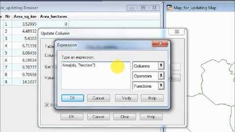 Updating a column in Mapinfo tables