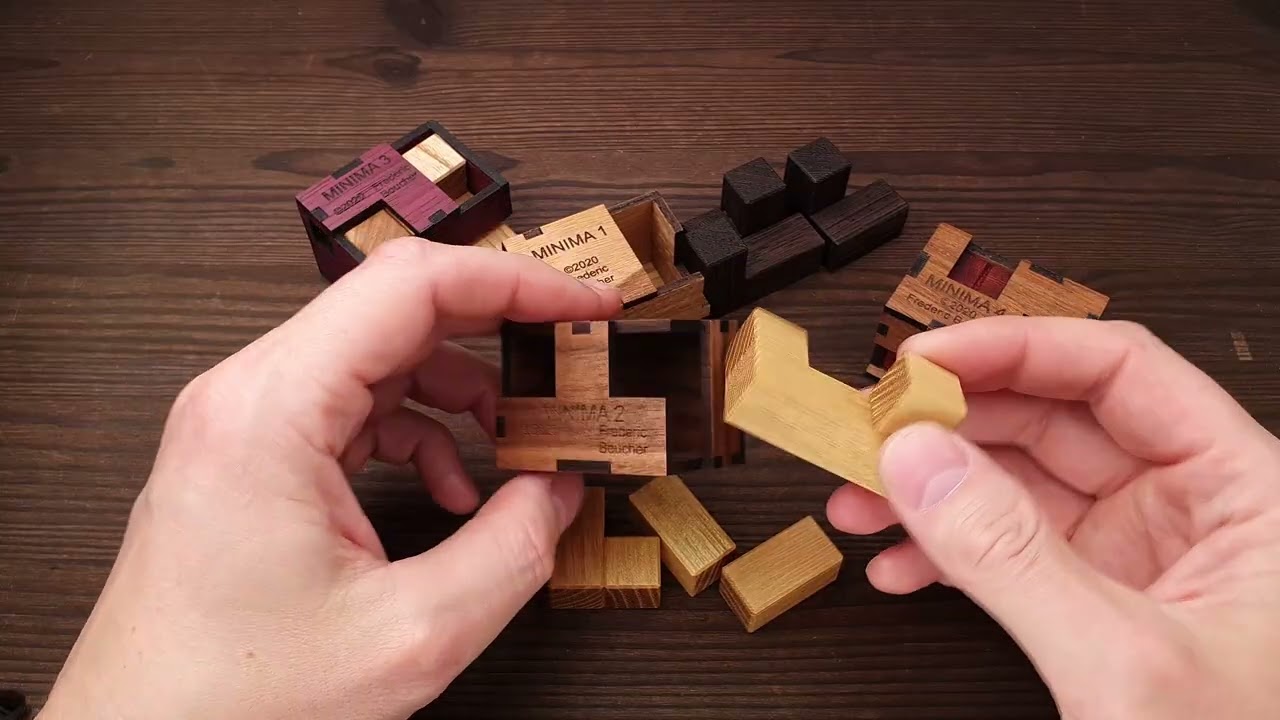 Minima Set - Puzzles 1-4 | European Wood Puzzles | Puzzle Master Inc