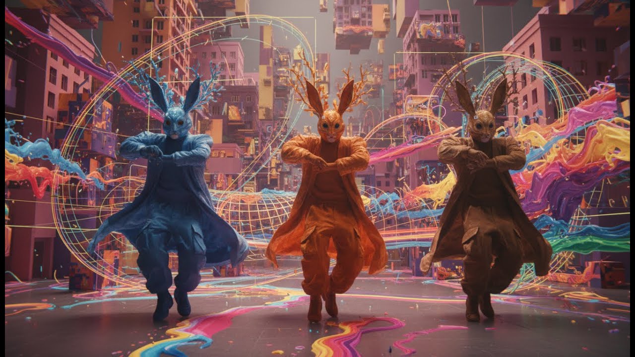 AI Short Film - Painted Streets Dance | Art Music Video 4K