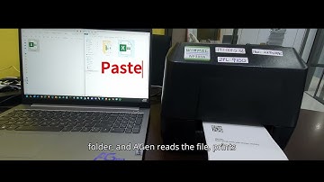 Background folder monitoring excel file and print on label sticker printer