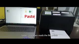 Background folder monitoring excel file and print on label sticker printer screenshot 1