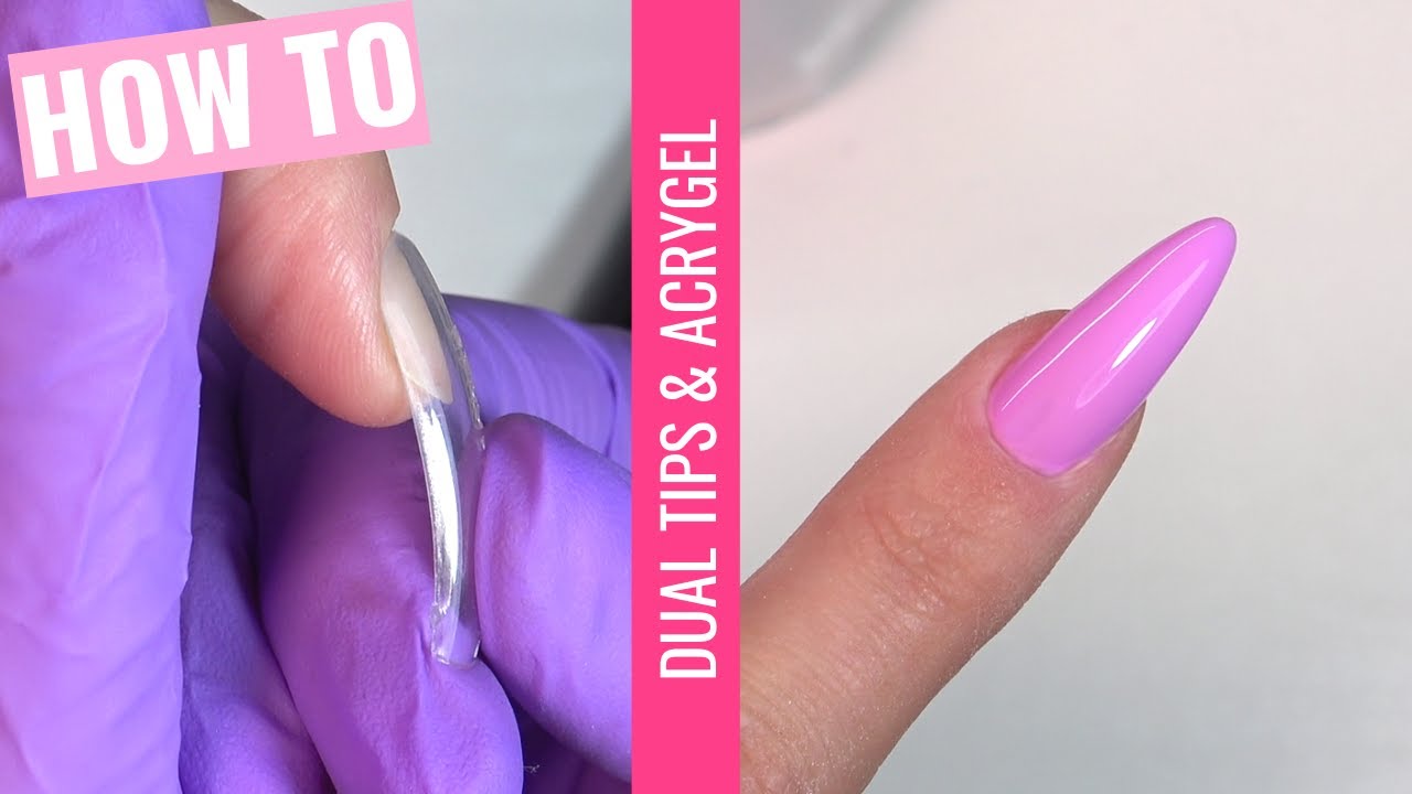 RICOSTRUZIONE CON LE DUAL FORM ALMOND NAIL Polygel with Dual Forms on