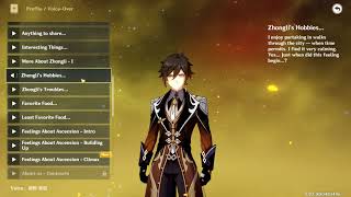 Zhongli All JP Voicelines excluding Ascension IV and Friendship || Genshin Impact