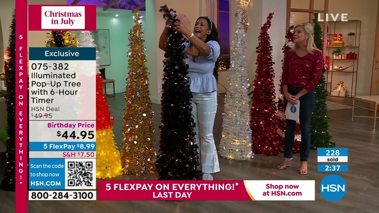 Winter Lane 6' Illuminated Slim PopUp Holiday Tree - YouTube